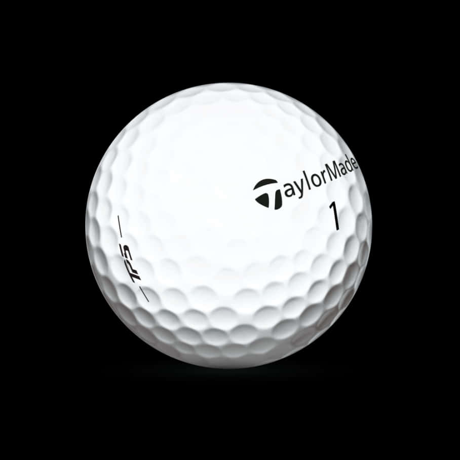 Taylor Made Golf Ball Black Background PNG Image