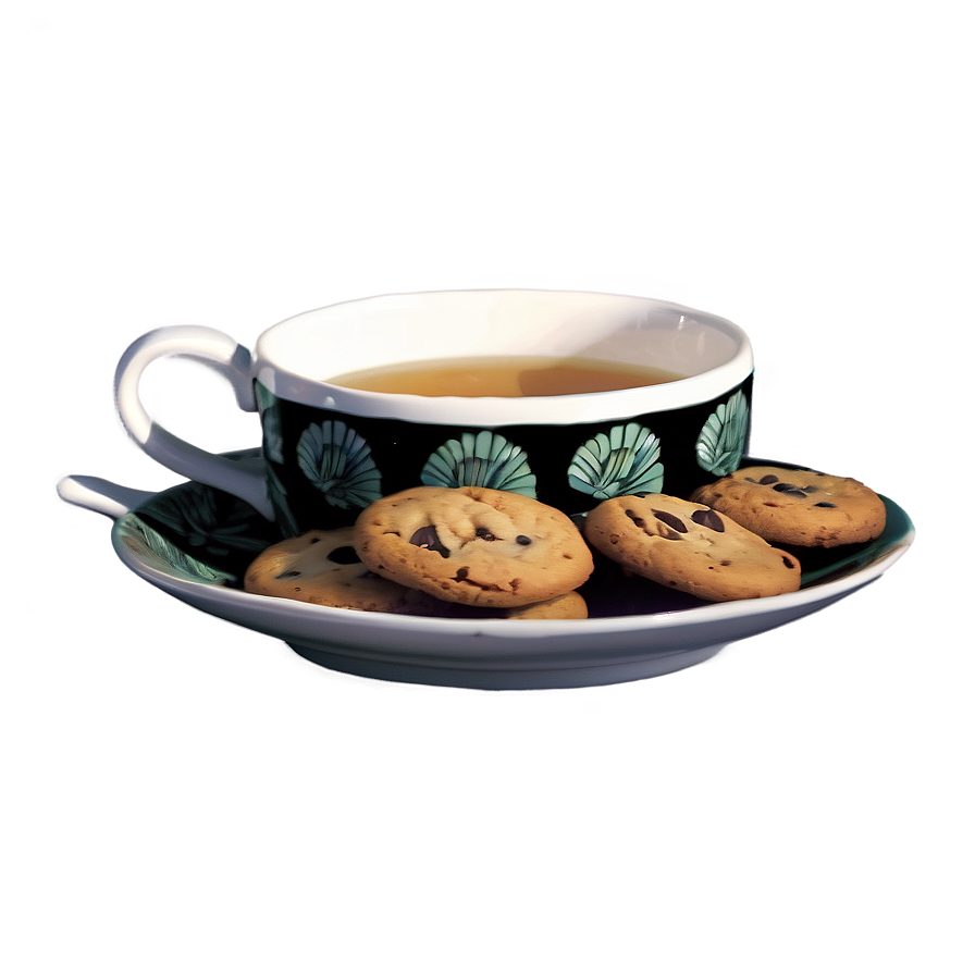 Tea Cup With Cookie Holder Png Fco43 PNG Image