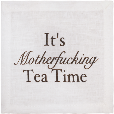 Tea Time Napkin Statement PNG Image