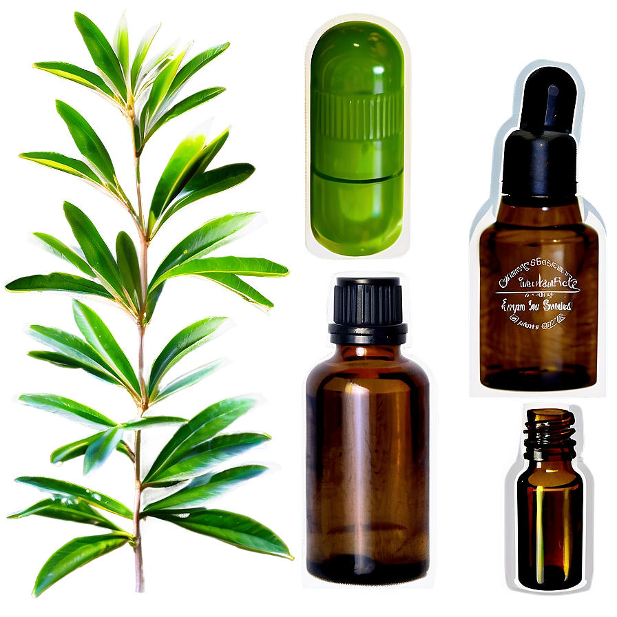 Tea Tree Essential Oil Png Qol90 PNG Image