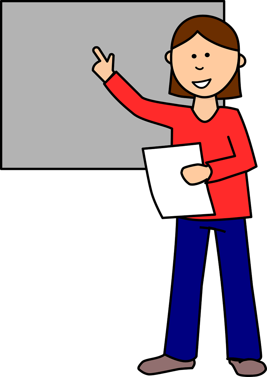 Teacher Presenting Lesson PNG Image