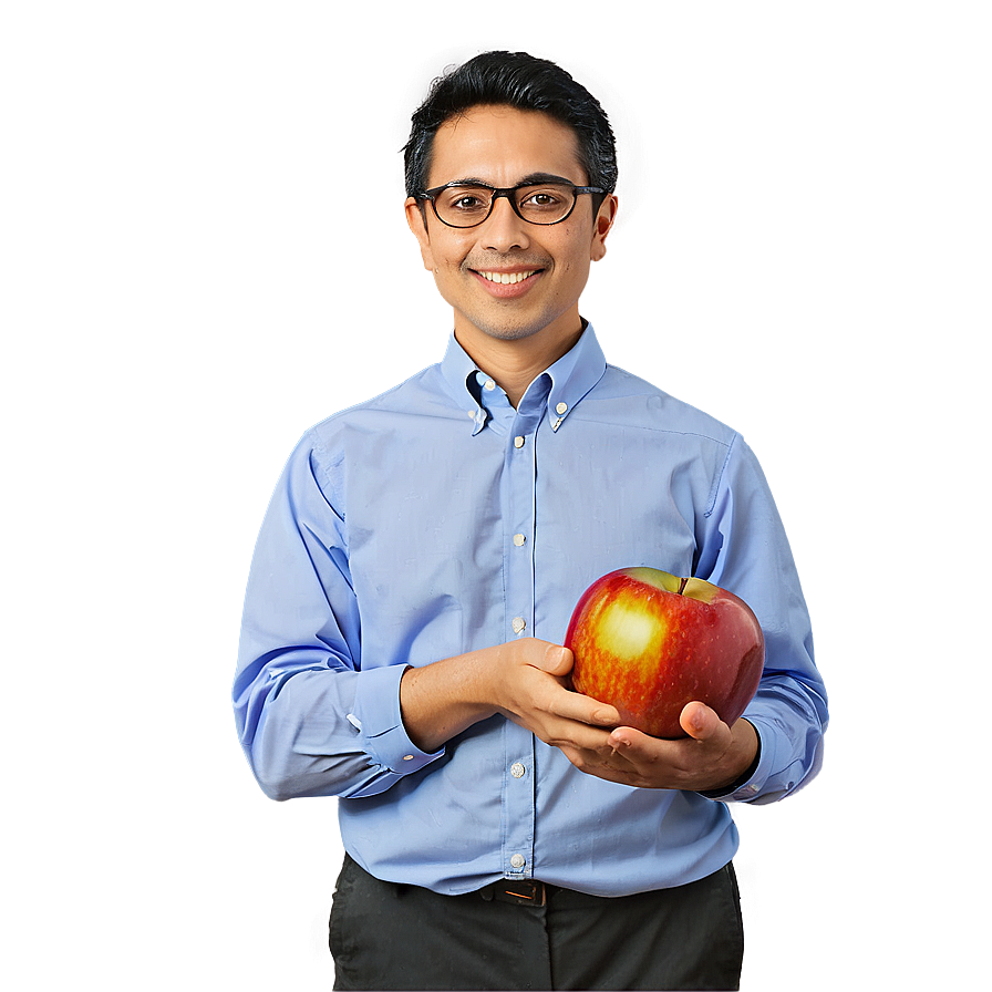 Teacher With Apple Png Mwf66 PNG Image