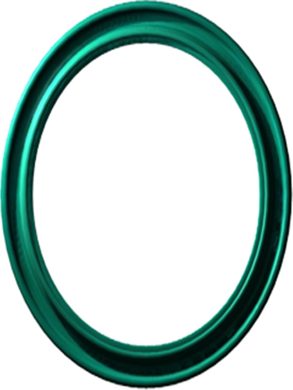 Teal Circular Frame Bathroom Decor PNG Image