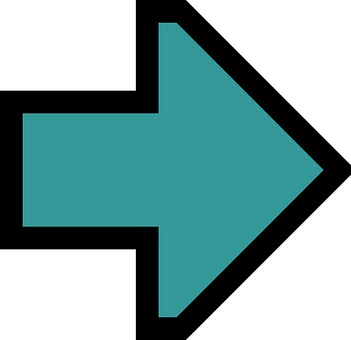 Teal Direction Arrow PNG Image