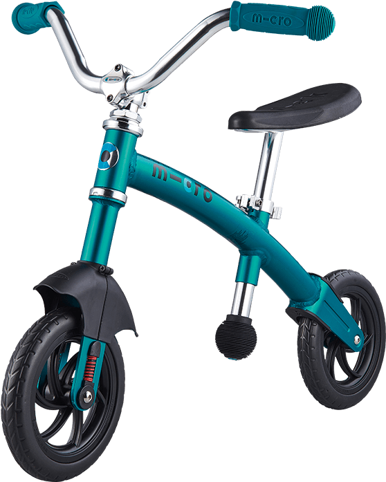 Teal Kids Balance Bike PNG Image