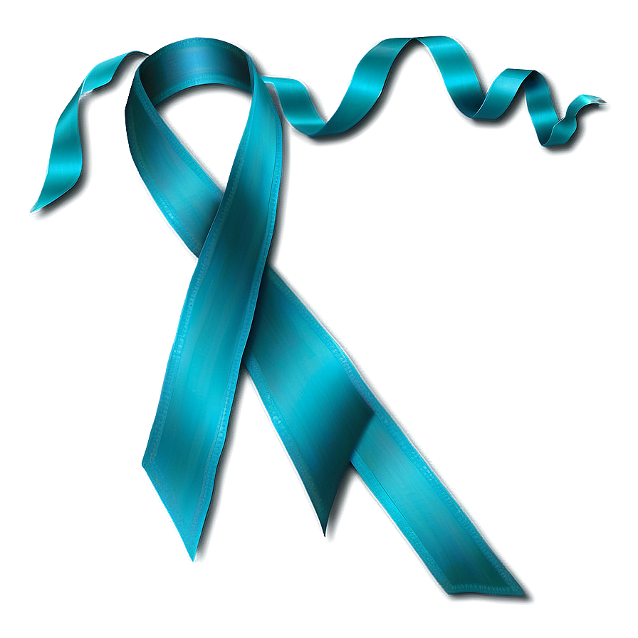 Teal Ribbon For Sexual Assault Awareness Png Nqe17 PNG Image