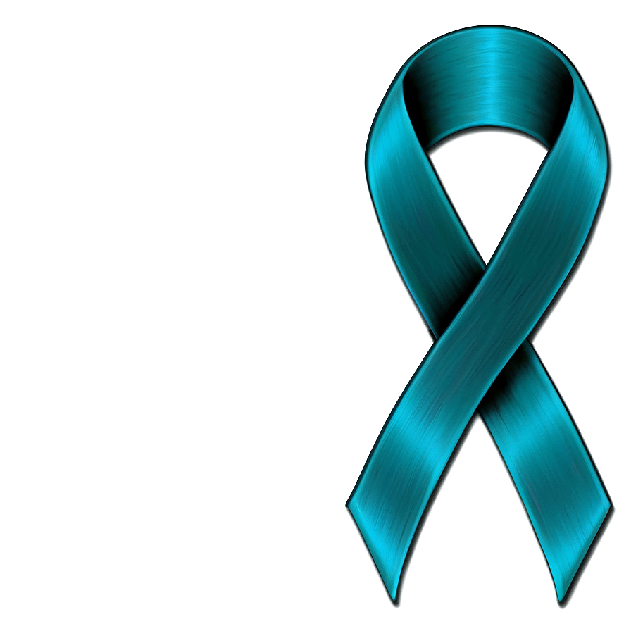 Teal Ribbon Of Hope Png 06282024 PNG Image