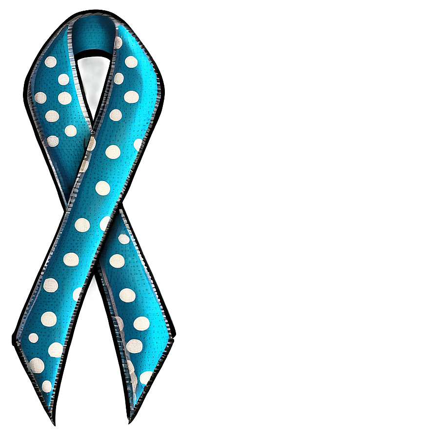 Teal Ribbon With Polka Dots Png 46 PNG Image