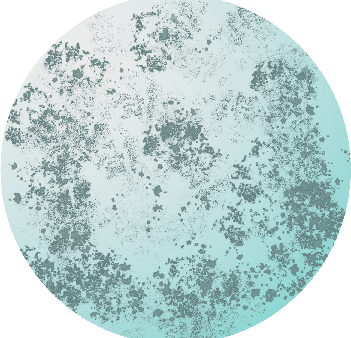 Teal Toned Moon Surface PNG Image