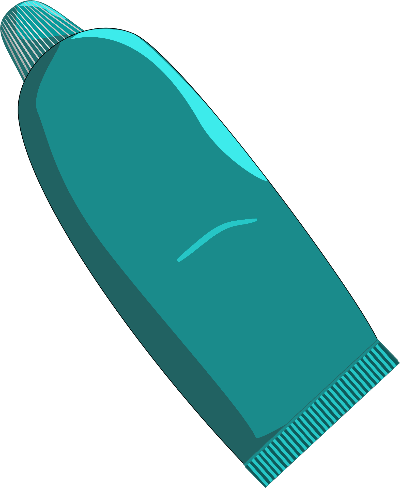 Teal Toothpaste Tube Vector PNG Image