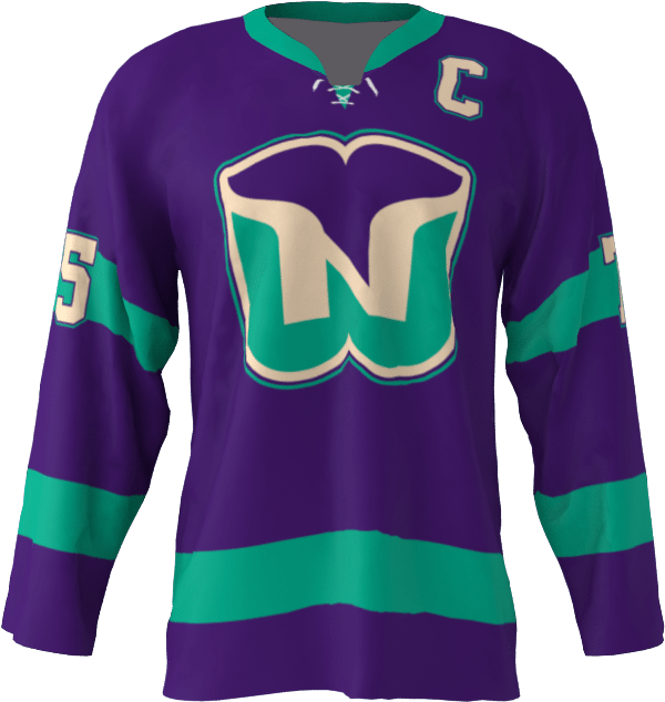 Tealand Purple Hockey Jersey PNG Image