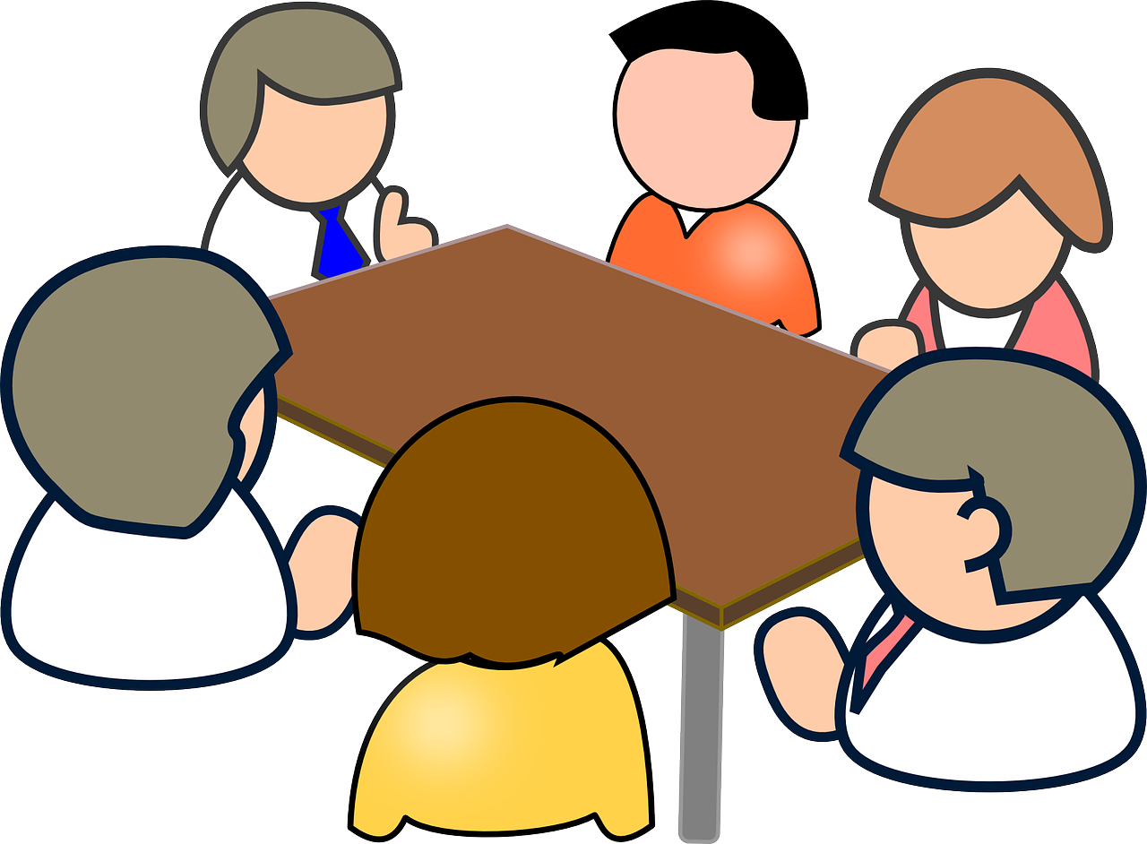 Team Meeting Cartoon PNG Image