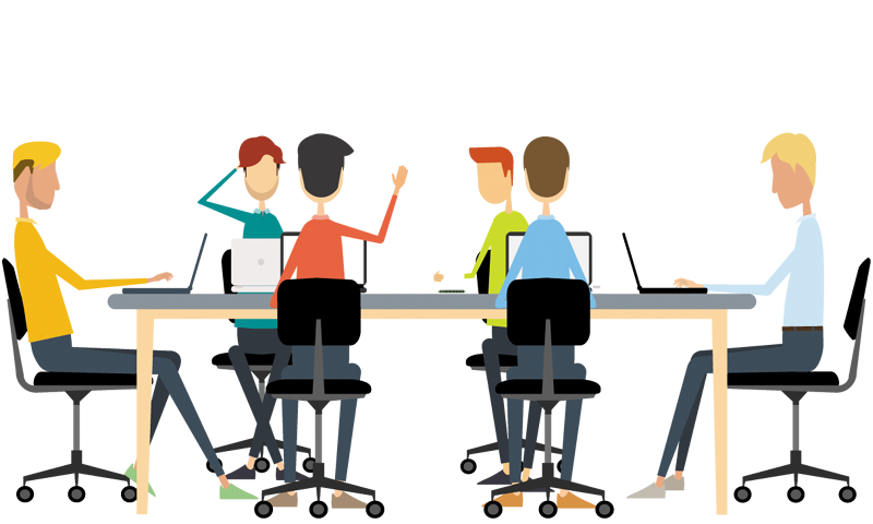 Team Meeting Discussion Vector PNG Image