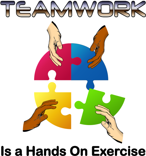 Teamwork Puzzle Hands Concept PNG Image