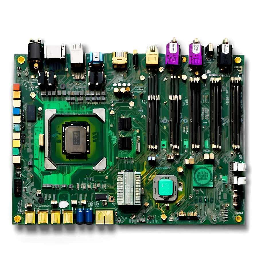 Tech-inspired Motherboard Art Png Bkw38 PNG Image