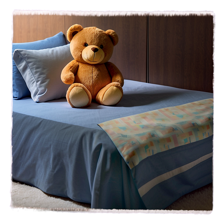 Teddy Bear In Bed Png Bds PNG Image