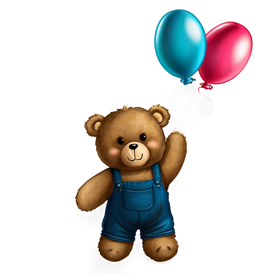 Teddy Bear With Balloon Png 05212024 PNG Image