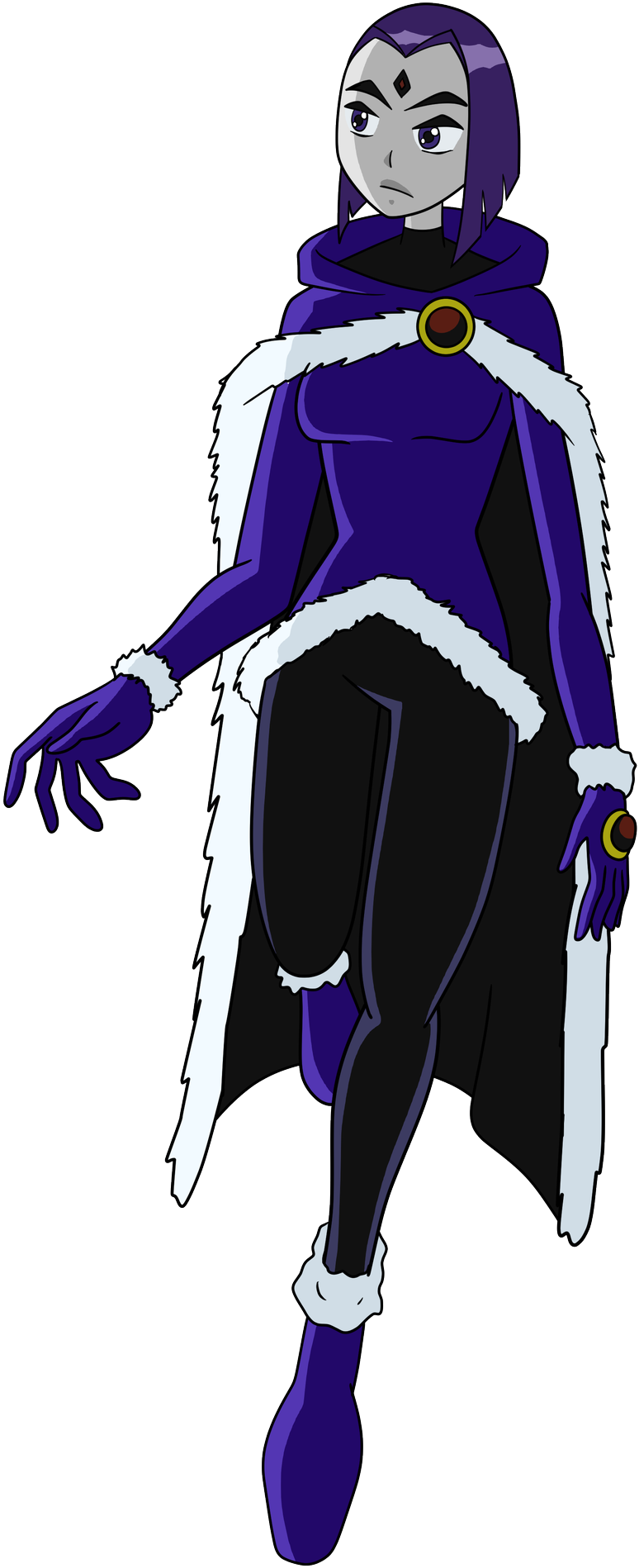 Teen Titan Raven Character Art PNG Image