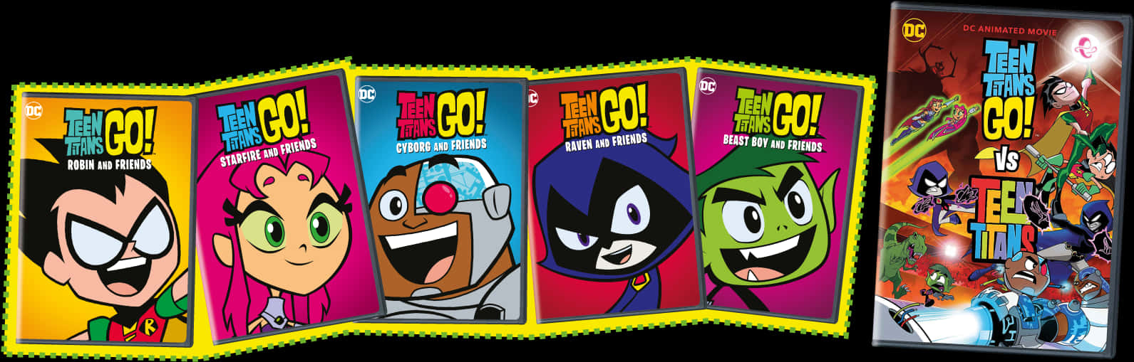 Teen Titans Go Character Covers PNG Image