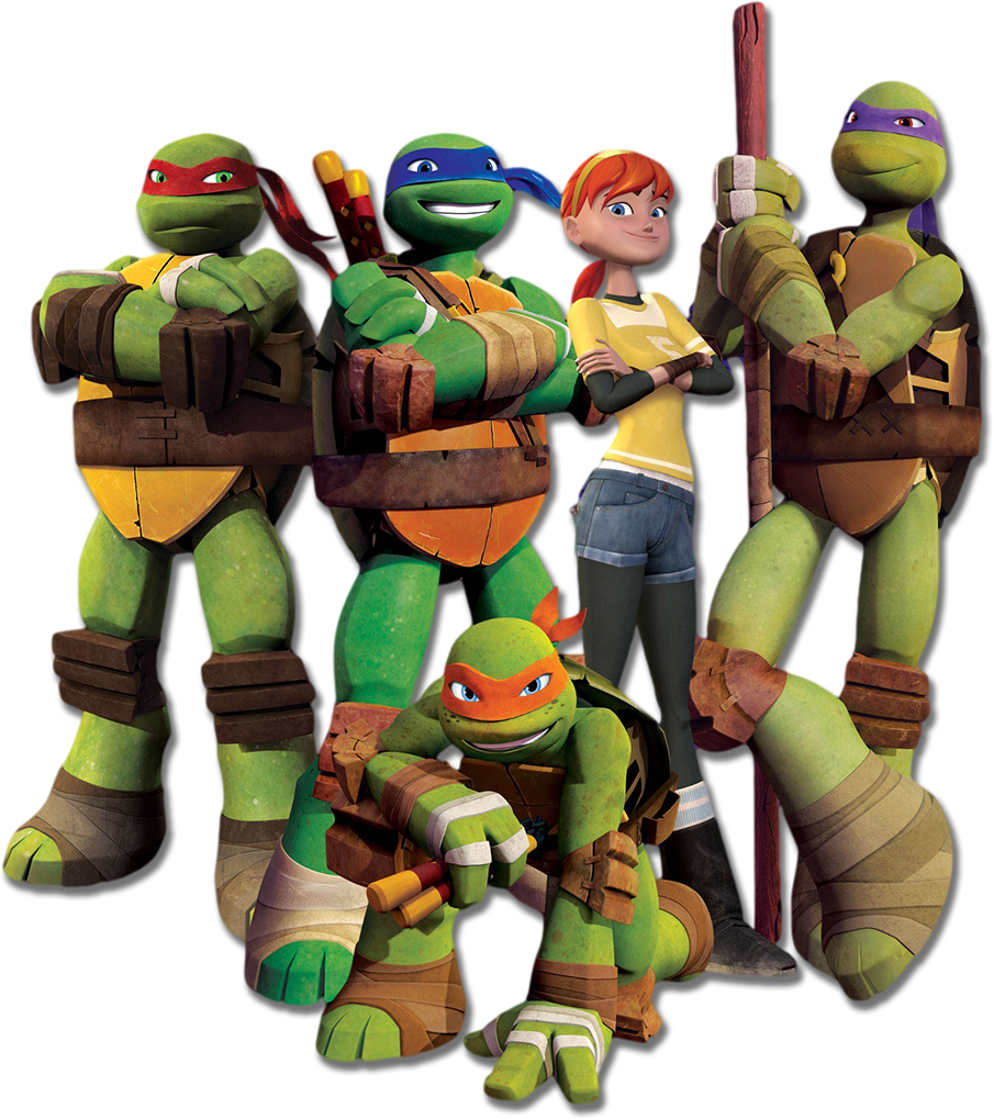 Teenage Mutant Ninja Turtlesand Friend PNG Image