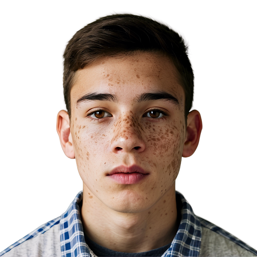 Teenager With Freckles Png Qid PNG Image