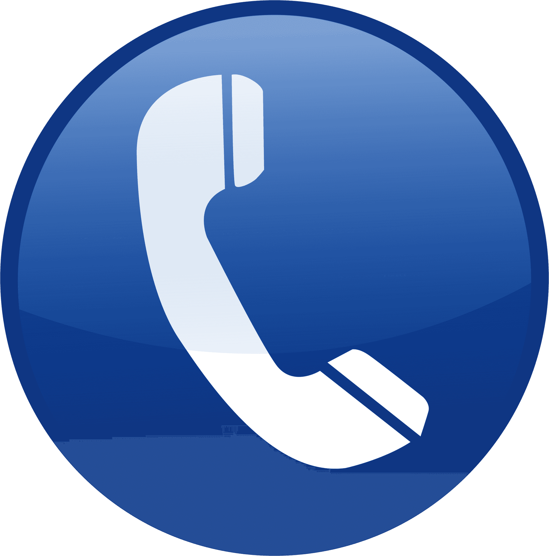 Telephone Icon Blue Background PNG Image