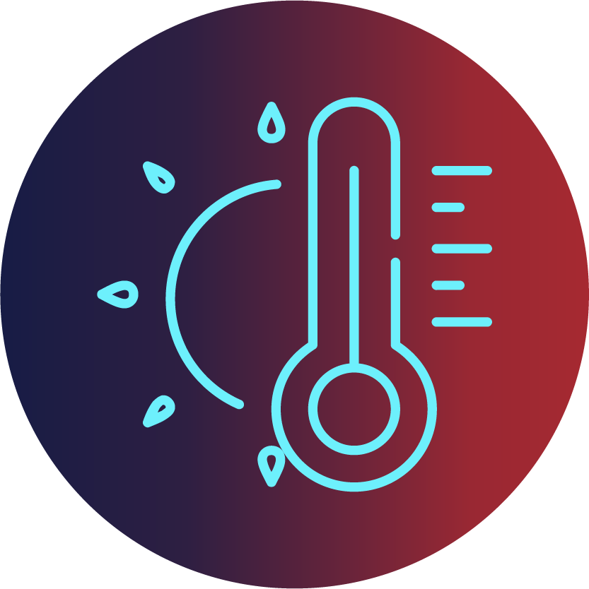 Temperature Icon Hot Cold Gradient Background PNG Image