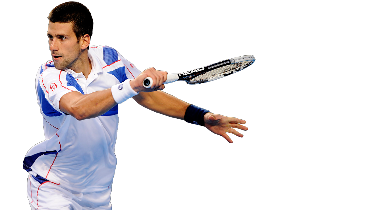 Tennis Player Action Shot PNG Image