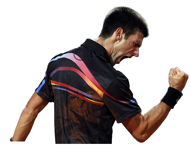 Tennis Player Celebrating Victory PNG Image