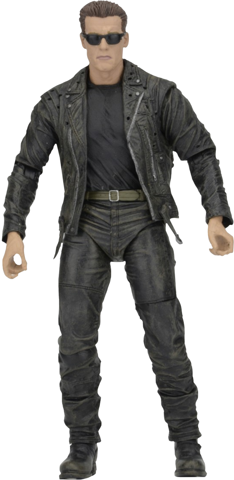 Terminator Figurein Leather Jacket PNG Image