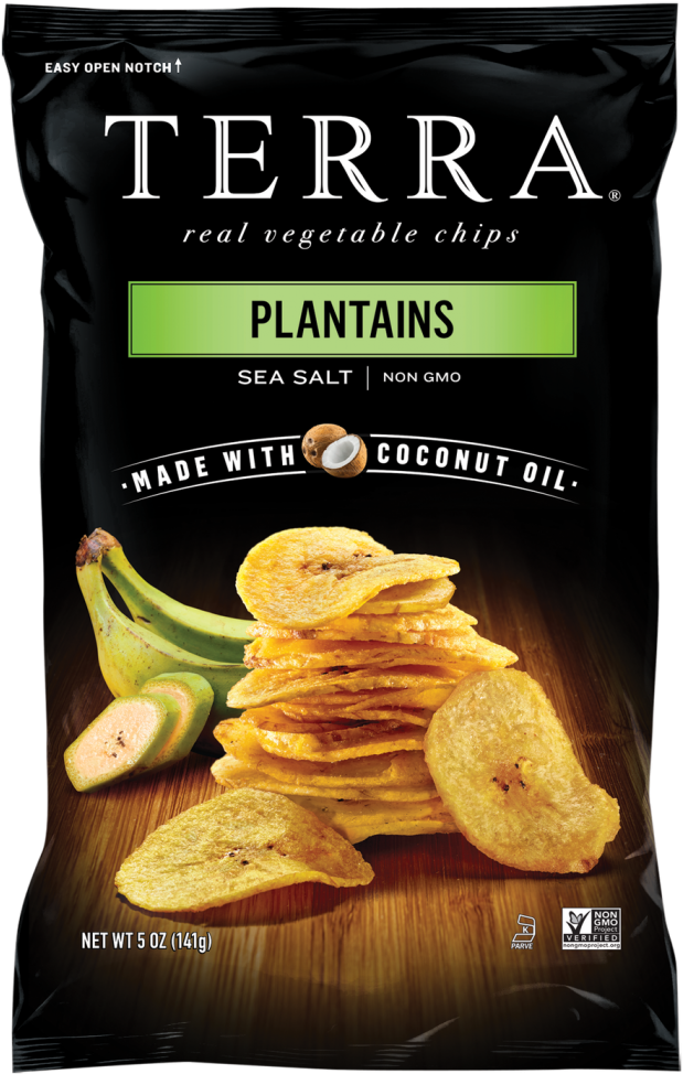 Terra Plantain Chips Sea Salt Packaging PNG Image