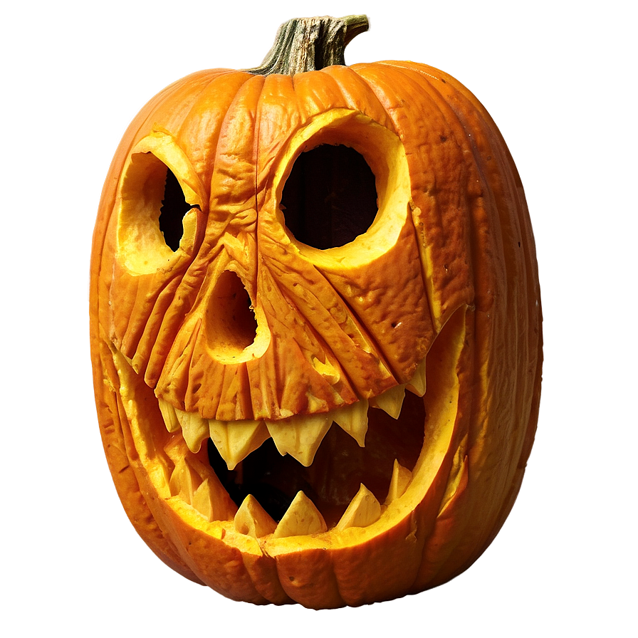 Terrifying Pumpkin Carving Png Gol PNG Image