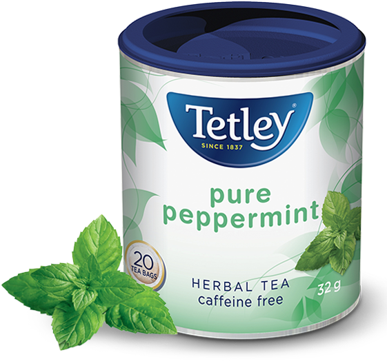 Tetley Pure Peppermint Herbal Tea PNG Image