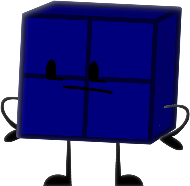 Tetris Block Character Cartoon PNG Image