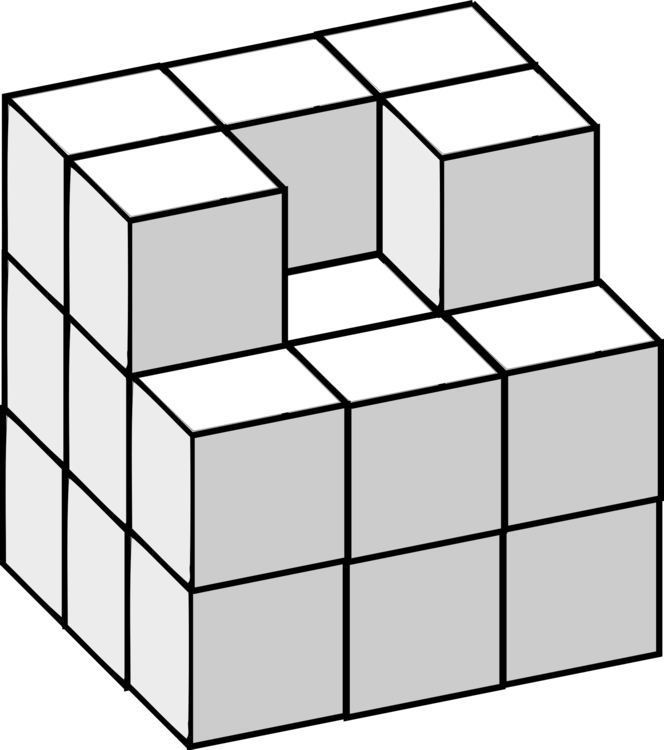 Tetris Blocks Illusion PNG Image