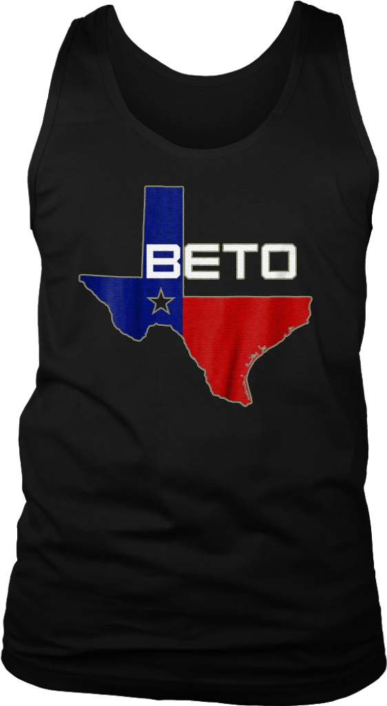 Texas Beto Flag Tank Top PNG Image