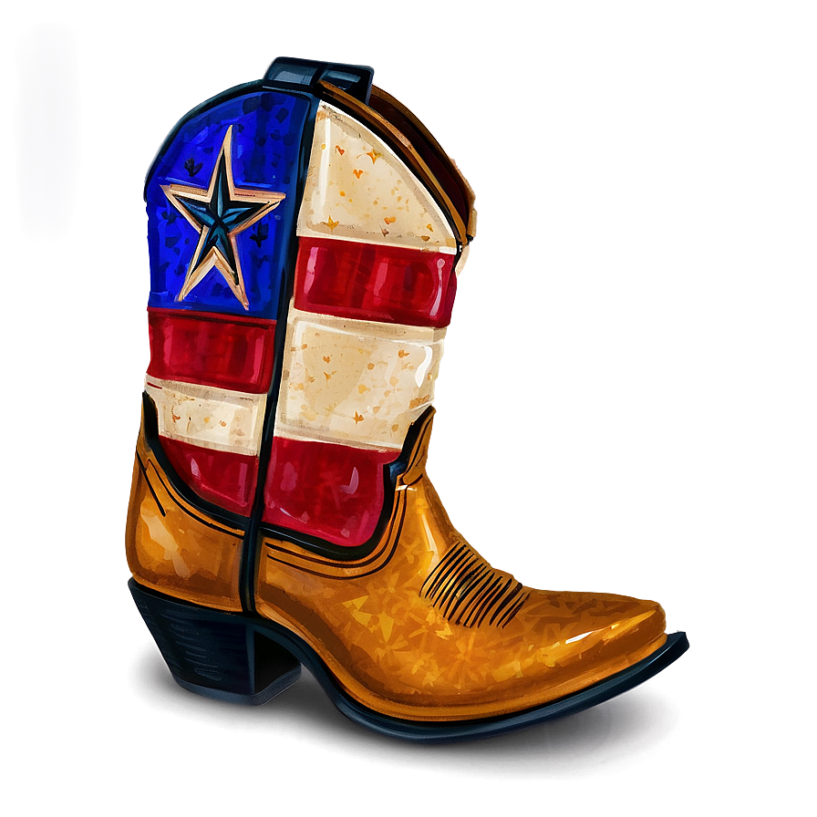 Texas Cowboy Boot Png Rau PNG Image