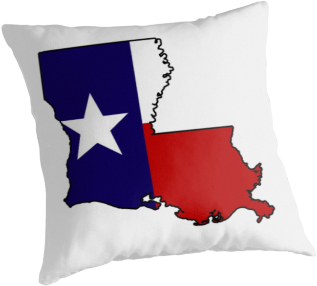 Texas Flag Outline Pillow Design PNG Image