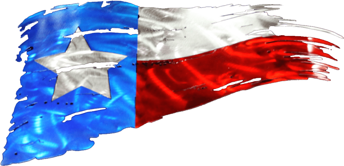 Texas Flag Waving Distorted PNG Image