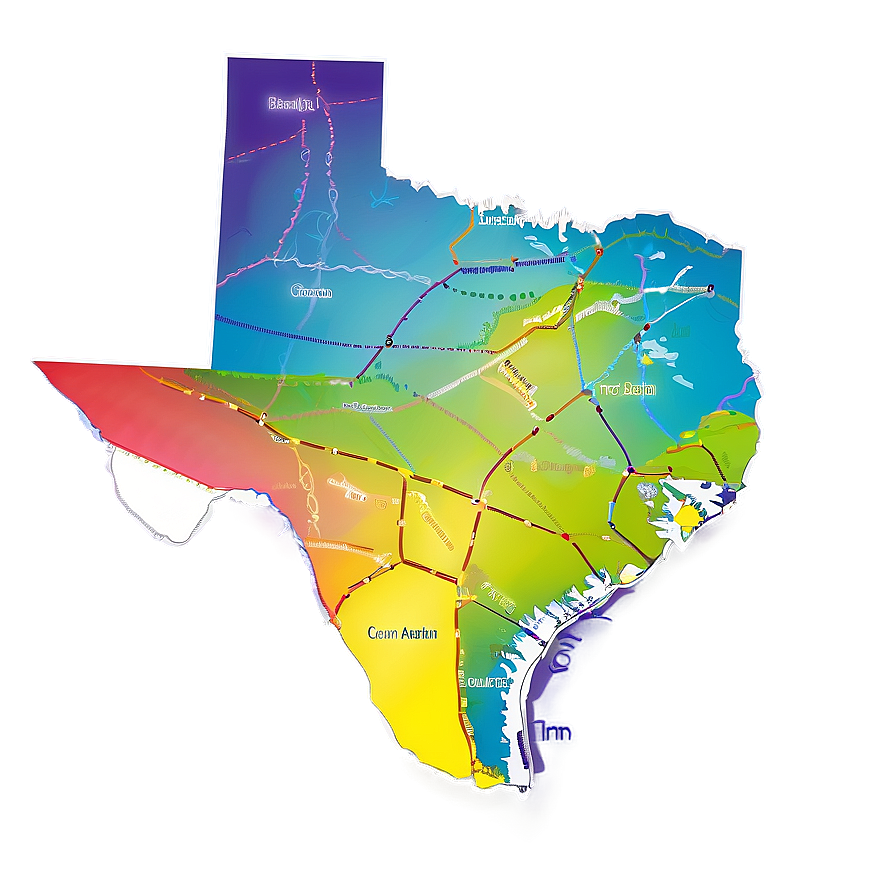 Texas Geographical Outline Png 84 PNG Image