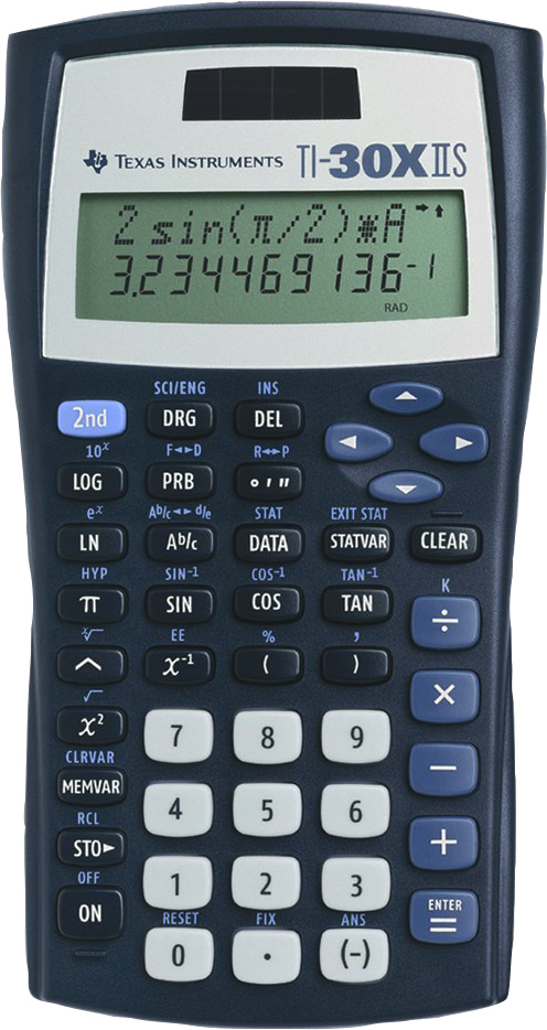 Texas Instruments T I30 X I I S Scientific Calculator PNG Image