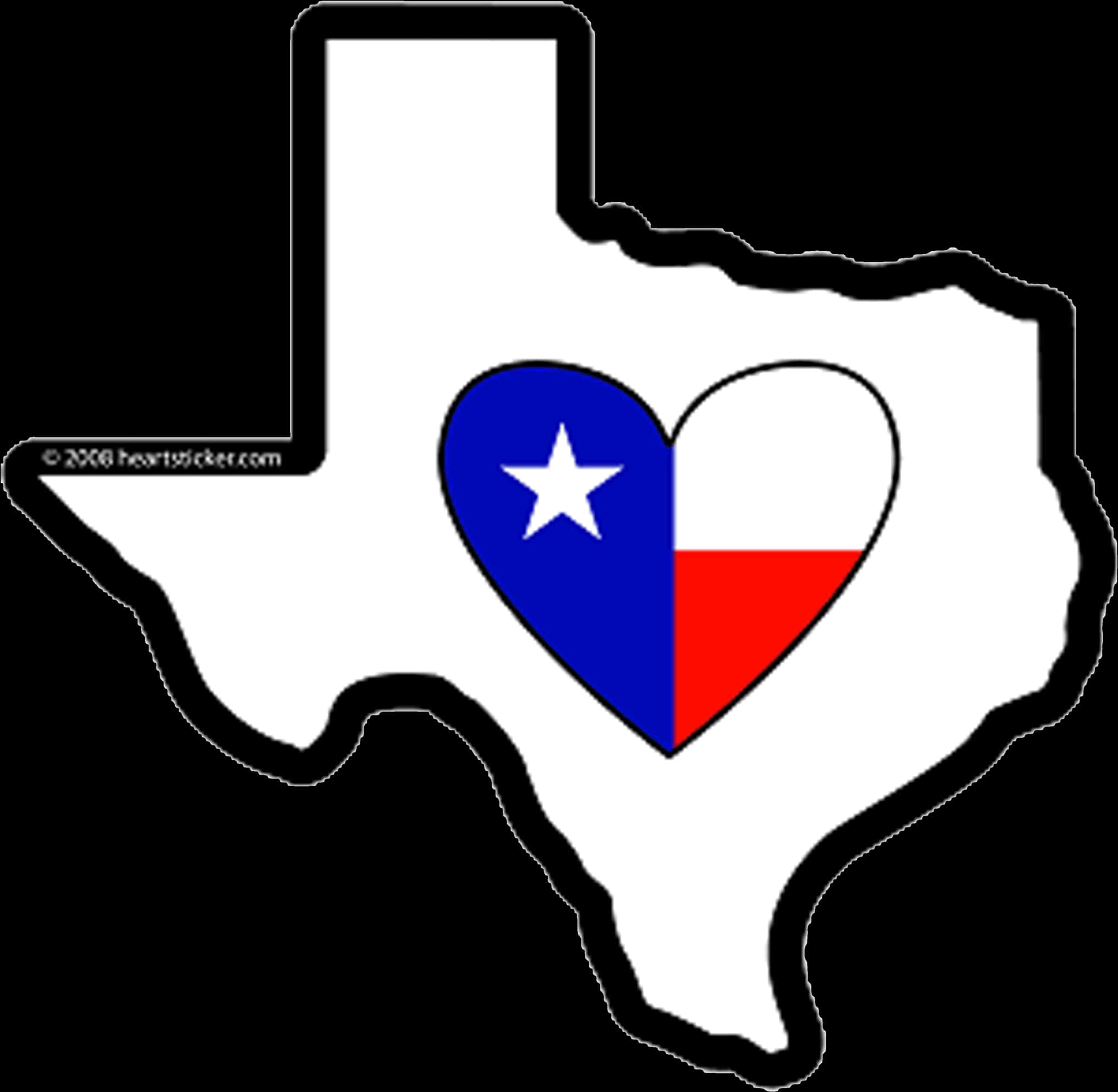 Texas Love Heart Graphic PNG Image