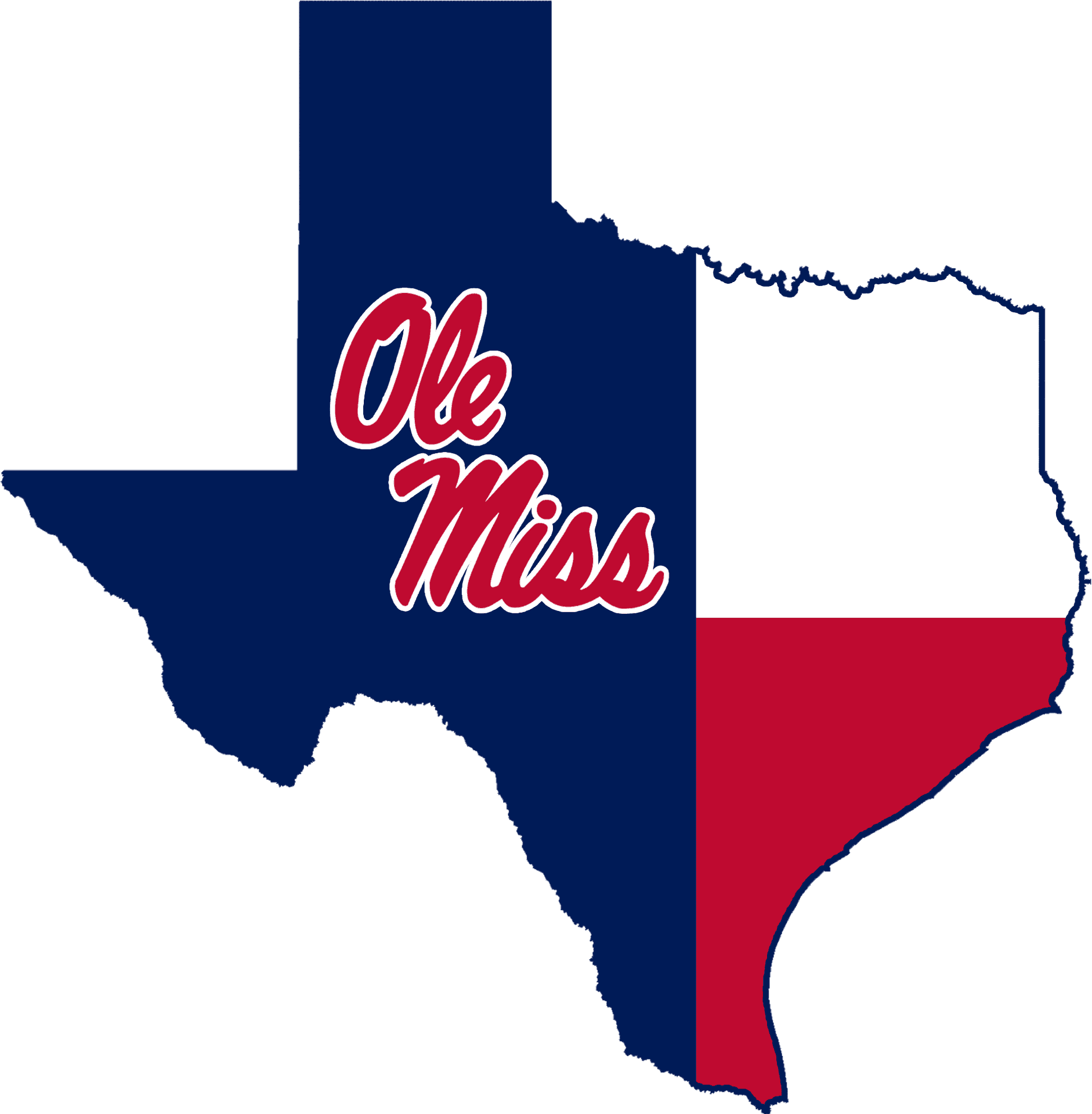 Texas Ole Miss Mashup Graphic PNG Image