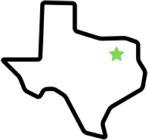 Texas Outlinewith Star PNG Image