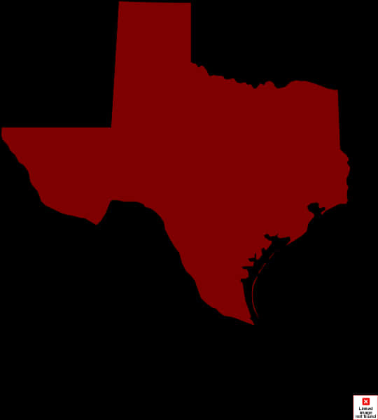 Texas Silhouette Red Background PNG Image