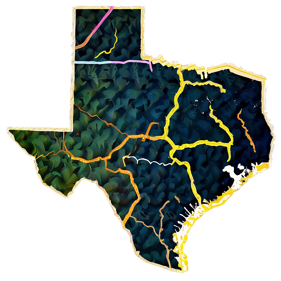 Texas State Borderline Png 05252024 PNG Image