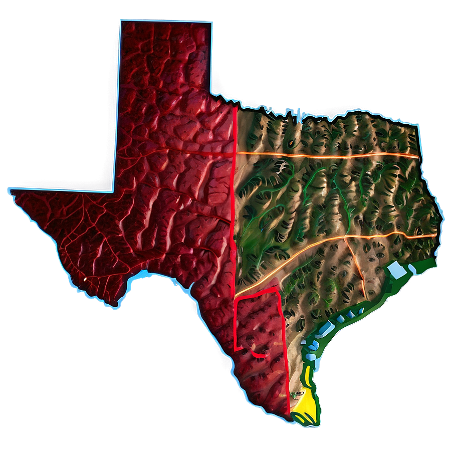 Texas State Borderline Png Muq PNG Image