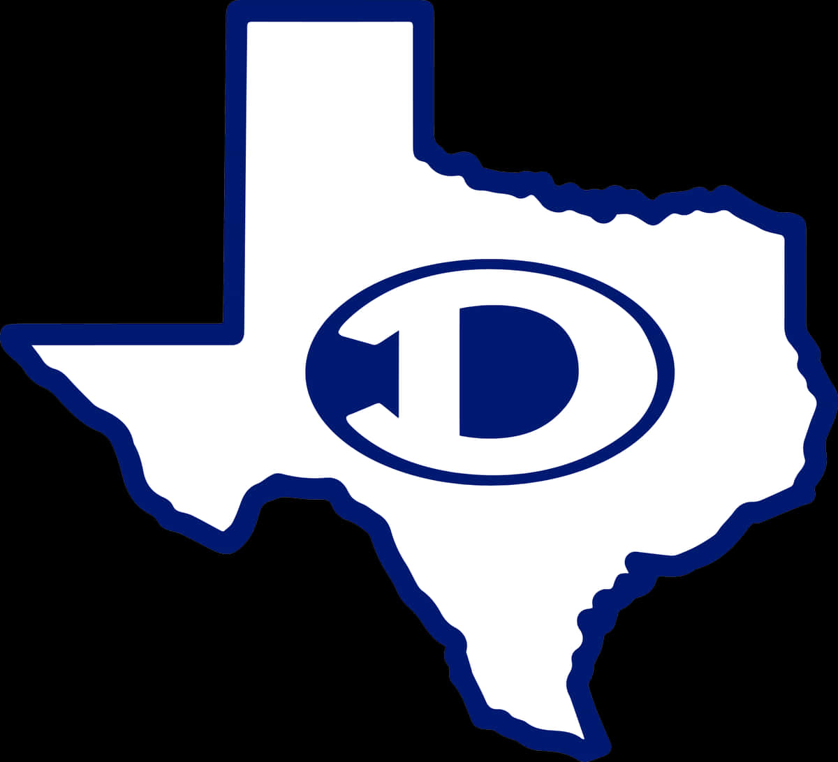 Texas State Outlinewith Letter D Logo PNG Image