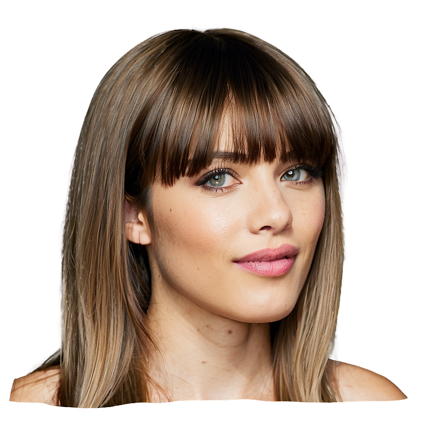 Textured Bangs Hairstyles Png Ske PNG Image