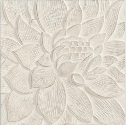 Textured Floral Relief Art PNG Image